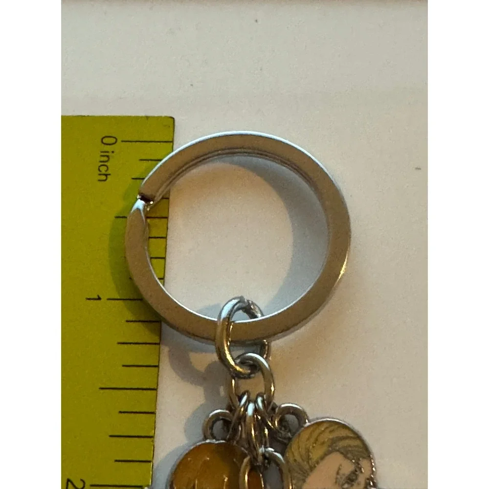 Harry Potter Chibi Enamel Charm Keychain Harry Hermione Ron Draco Hedwig Silver